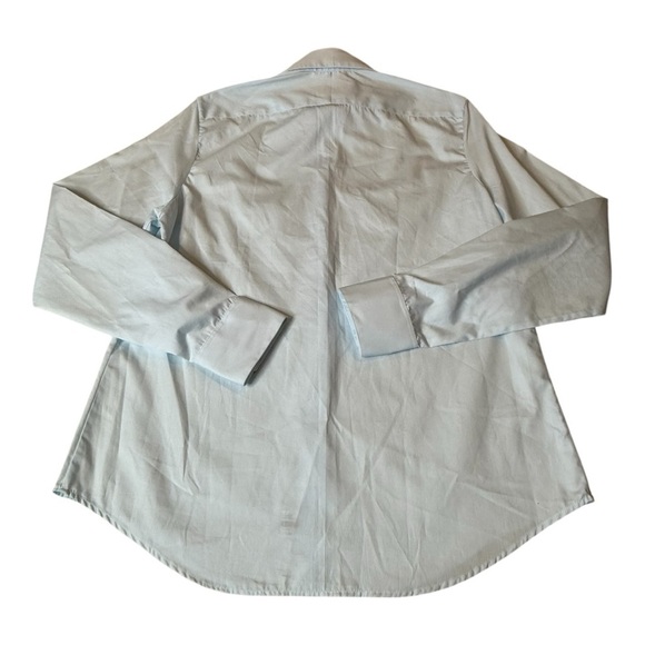 Emma Willis Slim fit Tailored Ice Blue Boyfriend Button Front Cotton Shirt L - Picture 12 of 14